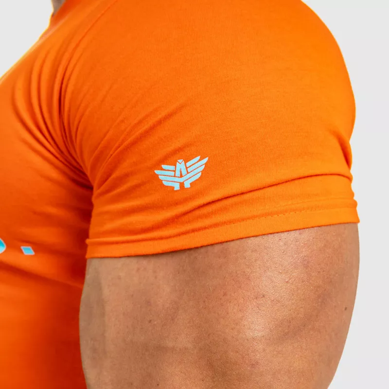 Férfi fitness póló Iron Aesthetics Be Stronger, narancssárga-5