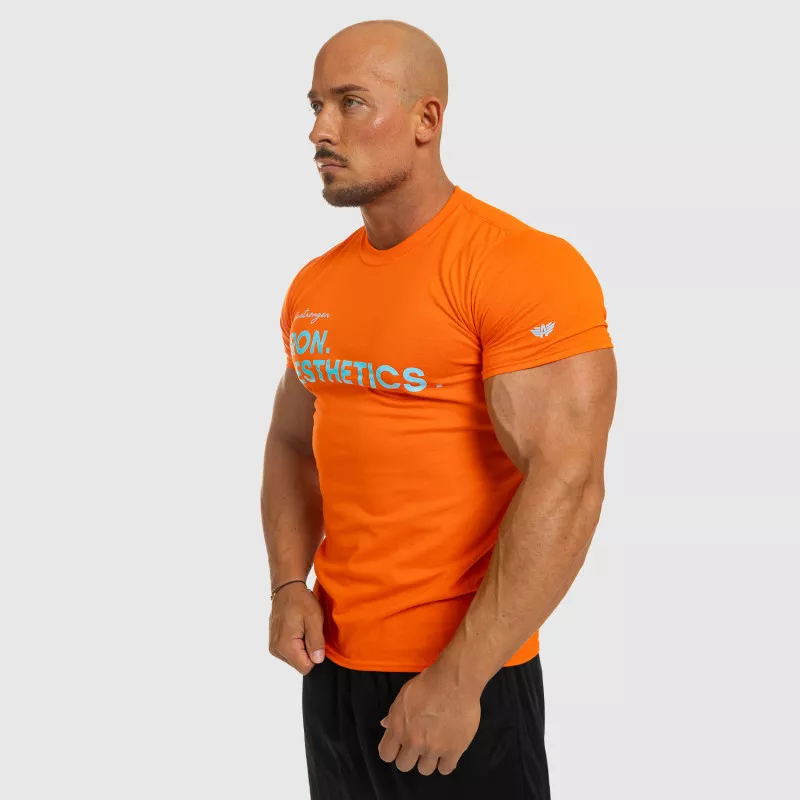 Férfi fitness póló Iron Aesthetics Be Stronger, narancssárga-8