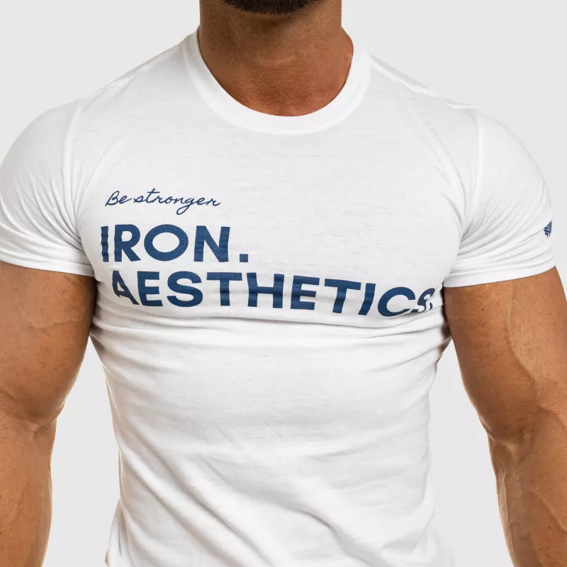 Férfi fitness póló Iron Aesthetics Be Stronger, fehér-5