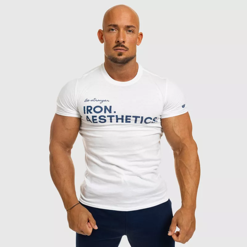 Férfi fitness póló Iron Aesthetics Be Stronger, fehér-6