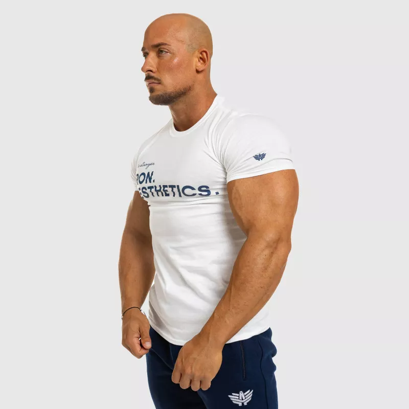 Férfi fitness póló Iron Aesthetics Be Stronger, fehér-7