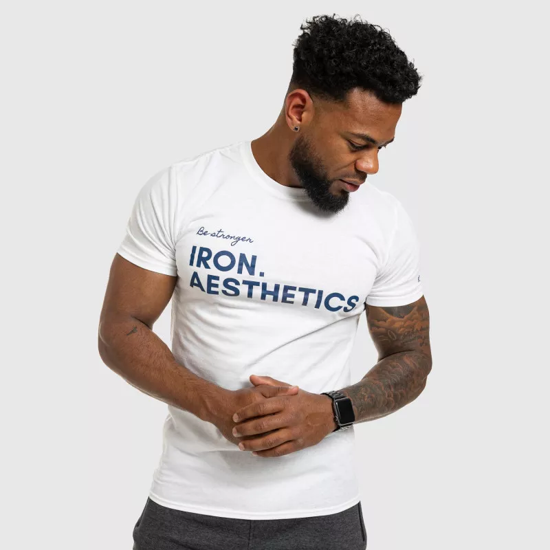 Férfi fitness póló Iron Aesthetics Be Stronger, fehér-9