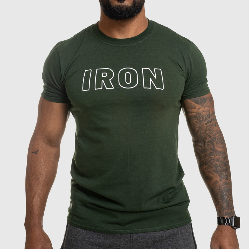 Férfi fitness póló IRON, zöld-1