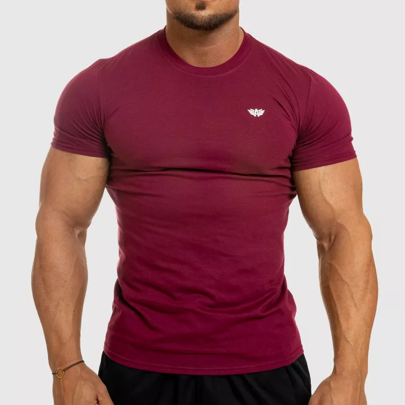 Férfi fitness póló Iron Aesthetics Standard, bordó-1