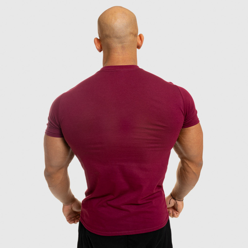 Férfi fitness póló Iron Aesthetics Standard, bordó-3