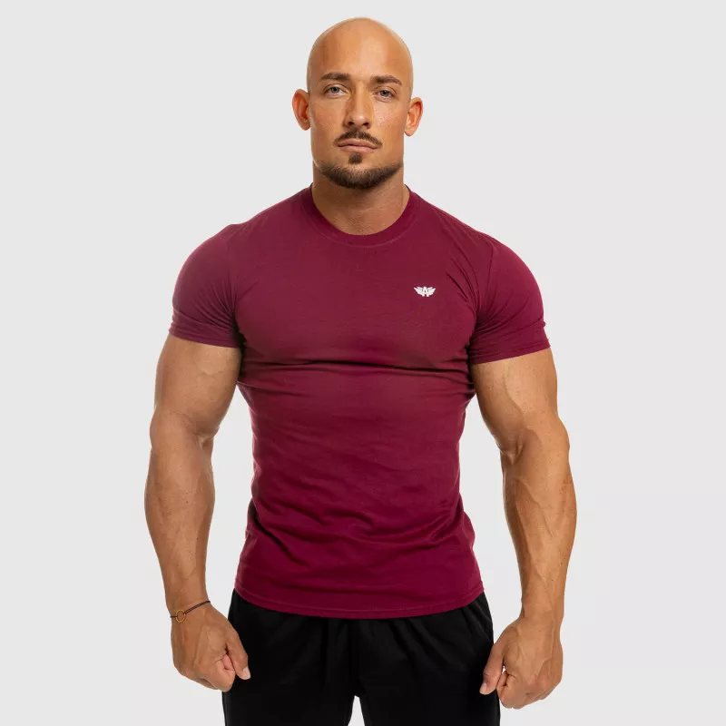 Férfi fitness póló Iron Aesthetics Standard, bordó-6