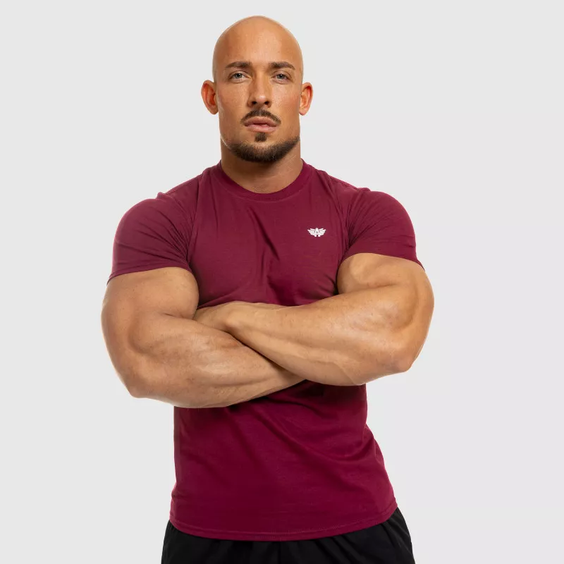 Férfi fitness póló Iron Aesthetics Standard, bordó-7