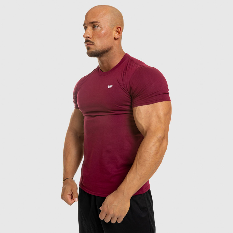 Férfi fitness póló Iron Aesthetics Standard, bordó-8