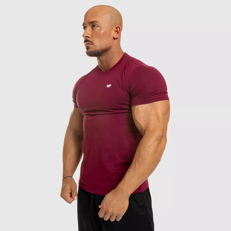 Férfi fitness póló Iron Aesthetics Standard, bordó-8