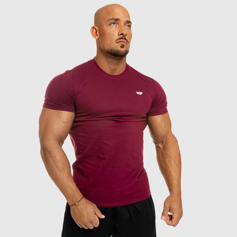 Férfi fitness póló Iron Aesthetics Standard, bordó-9