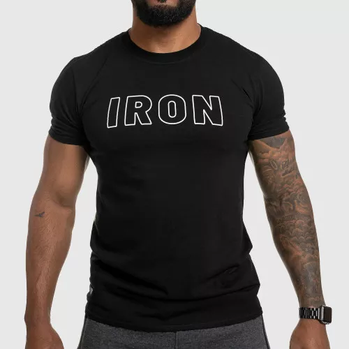Férfi fitness póló IRON, fekete