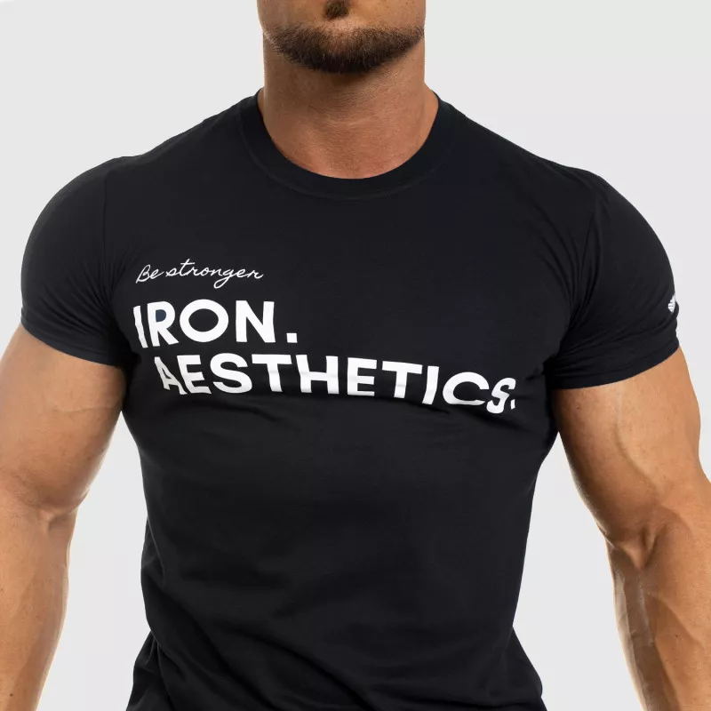 Férfi fitness póló Iron Aesthetics Be Stronger, fekete-5