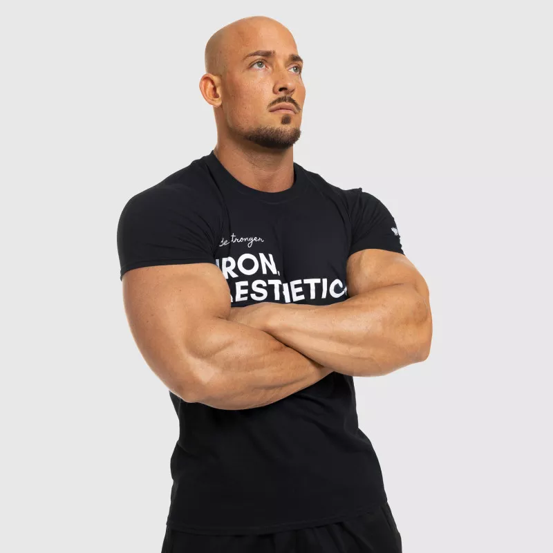 Férfi fitness póló Iron Aesthetics Be Stronger, fekete-8